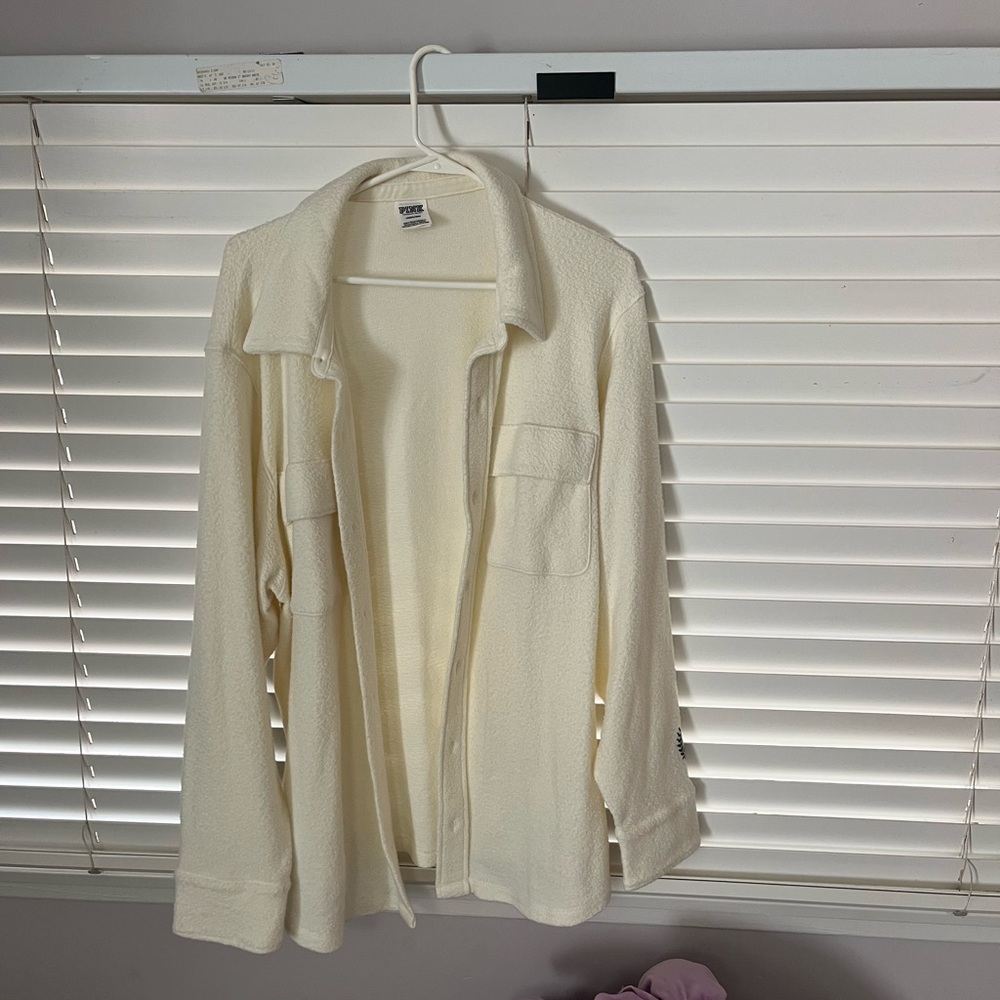 Vintage White Fleece Jacket